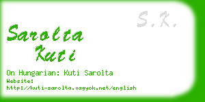 sarolta kuti business card